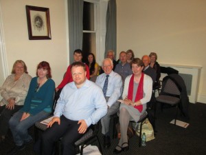 Relaxed and happy members and guests enjoying a recent Fermoy Toastmasters Club meeting.