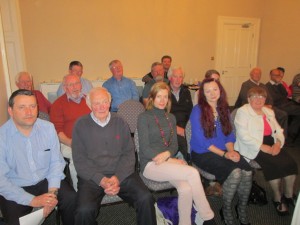       Another view of the large attendance at our penultimate meeting of the Spring Season 2015. Area Governor Noel O'Connor addressed the club that evening and is pictured second from right in the second row. He congratulated the club on attaining its Award from World Headquarters for forty-five years of achievement and bringing such joy and personal fulfilment into the lives of so many members past and present.