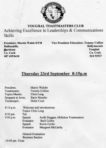 Youghal Programme - 23-Sept-2004